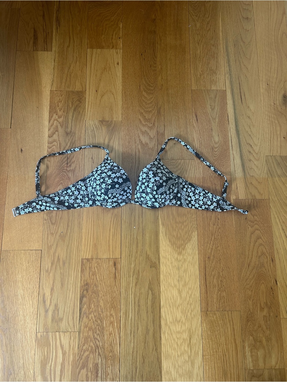 Island World Apparel Floral Paisley Underwire Push-Up Bikini Top 🖤🌸